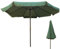 TANIASHOP Ombrellone da Giardino 3x3mt Ombrellone da Sole Parasole a Carrucola Apertura con Corda Tessuto in Poliestere Ombrellone da Terrazzo, Piscina, Mare Colore Verde