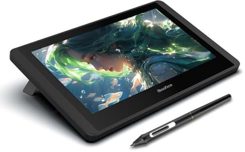 Bisofice Tablette Graphique Tablette de Dessin avec écran, 11,6 Pouces, Full HD, Stylet sans Batterie, Compatible Windows et Mac, Parfaite pour Le Dessin, Le Travail à Distance et l'apprentissage