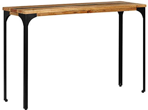 ULUYYUC Balkontisch Klein Beistelltisch Outdoor Wetterfest Tisch Wohnzimmer Gartenbox - Konsolentisch 120x35x76 cm Altholz Massiv für Wohnbereich Schlafzimmer Garten Balkon