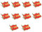 PRAOFRT 10 Piezas Bandera de España Pin Badge Metal Esmalte Broche Español Novedad Regalo Lapel Lazo Insignia Accesorio