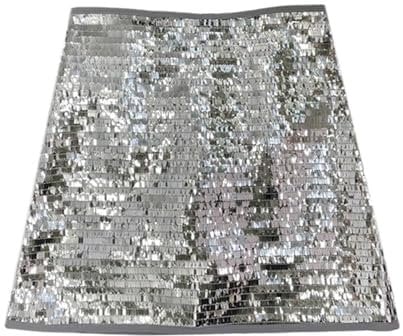 Meerjungfrauenflosse Mädchen, Adventskalender Männer, Glitzer Rock Damen Kurz Pailettenrock High Waist Enger Rock A Linie Rock Minirock Skater Wickelrock Rave Silber Glitzer Rock Glitzer Outfit