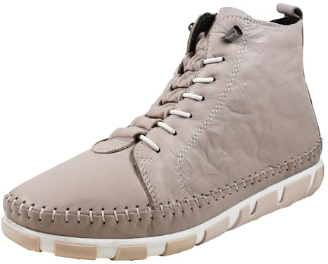 Gemini Damen Stiefelette Mokassin Design aus Leder mit Gummi Schnürung 395174-01