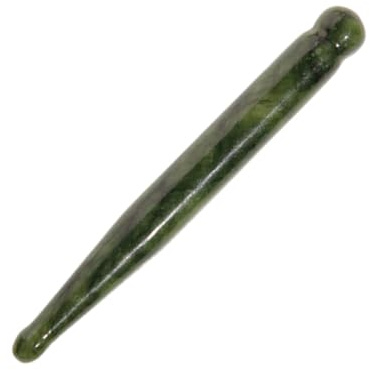 Jade Akupunkturpunkt Massagegerät Grün, Traditionell, zur Selbstmassage | Körpermassagegerät aus Jade, Rund mit Spitze, für Körper und Fuß, Schützt Finger und Löst Spannungen