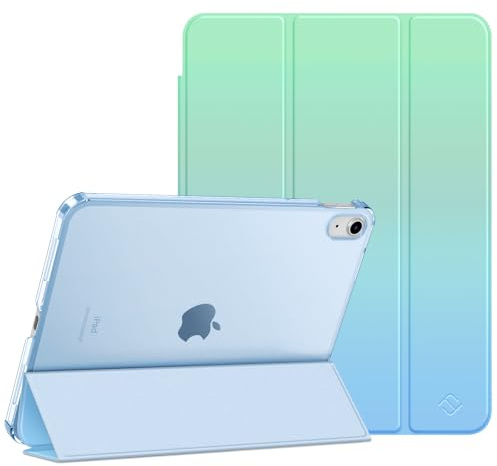 Fintie Hülle für iPad (A16) 11. Generation/iPad 10. Gen, Meeres Ombre | Für 2025/2022 Modell, Ultradünn leichte Schutzhülle, Transparenter Rückseite Case, Dreifach-Ständer, Auto Schlaf/Wach