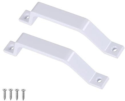 KAKASEA Juego de 2 prácticos tiradores de puerta de granero de 6.10 pulgadas, accesorio de aleación de aluminio para interiores de estilo moderno e industrial