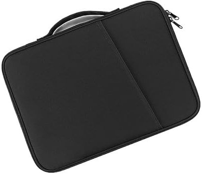 MQVQAUBST Tablet-Aufbewahrungstasche, geeignet for Chuwi MiniBook X Latptop, Tragetasche, wasserdichte Hülle, Griff, Reißverschlusstasche(Black,13inch)