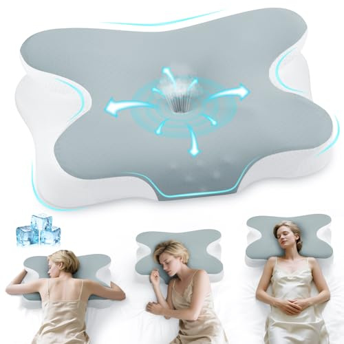 Untimaty Memory Foam Pillow, Orthopedic Pillow,Two Heights Available | Neck Support Pillow with Cooling Washable Cover, Ergonomic Side Sleeper Pillow for Side, Back & Stomach Sleepers