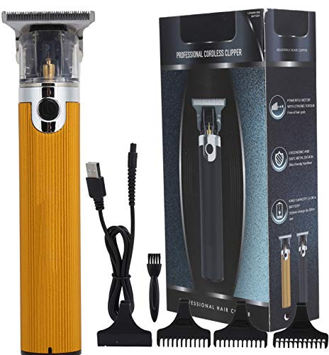 Elektrische Haarschneidemaschine, USB wiederaufladbar, professioneller Haarschneider, Haarschneidemaschine, Gold