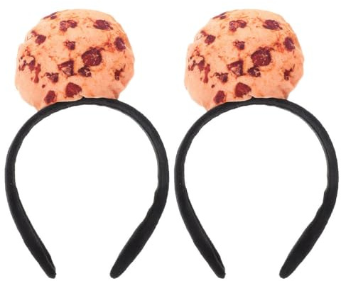 UPKOCH Realistisches Keks-Stirnband Süßes Keks-Haaraccessoire Aus Plüsch 2 Stück Cosplay-Stirnband Für Karneval Geburtstag Feiertag Und Party