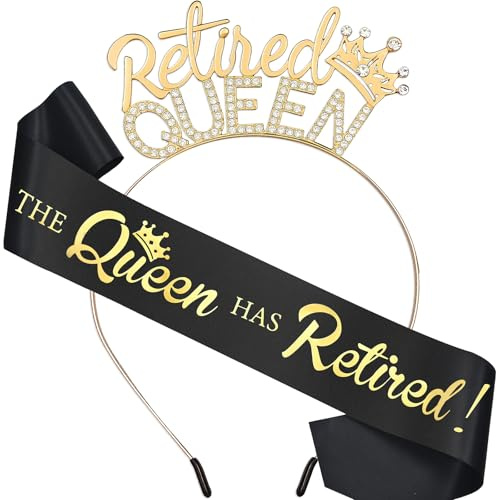 Zosutetoxo Sash, Krone Damen Mit Renteneintritt Geschenk Frau, Rentnerin 2026 Rente Deko Ruhestand Tiara & Schärpe Queen