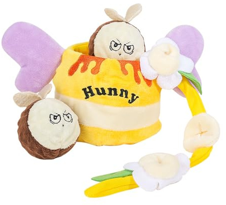 ZEPFJHE Mental Enrichment Plush Toy Honeys Pots for Canine Cognitives Development and Entertainment for Small Large Dog Interactively Dog Toy