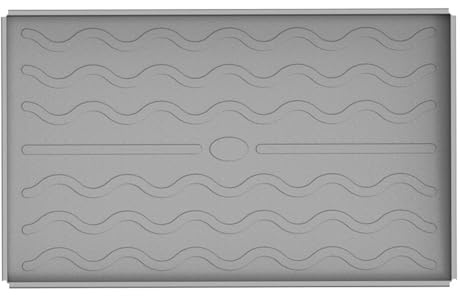 Tapis de plaque de cuisson en silicone, résistant à la chaleur, antidérapant, tapis de protection pour barbecue, four à -ondes, matériau de qualité alimentaire 38,8 oz (Grise)