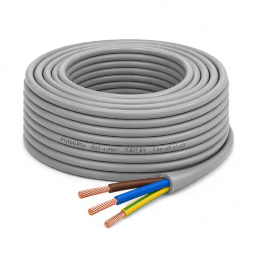 Cavo FG16OR16 3x1,5 mm² Tripolare Rame Flessibile, Lunghezza a Scelta (20 Metri)