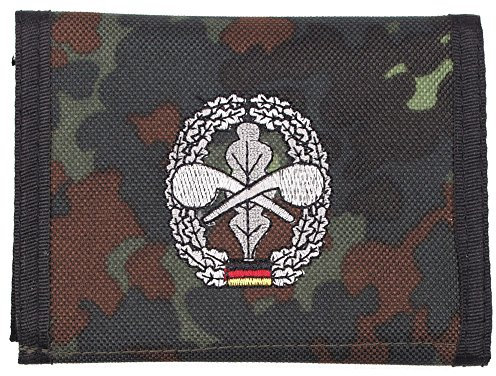 Nylongeldbörse, flecktarn, ABC -Abwehr, Klettv., Ausweisf.