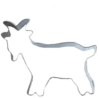 Emporte-pièce en forme de chèvre, blanc, fer 7 cm