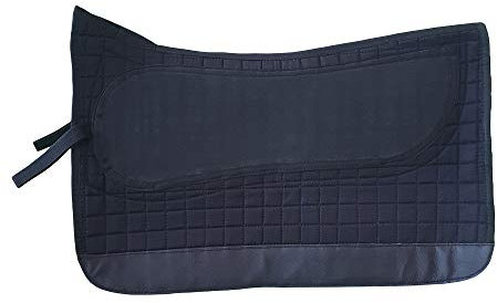 A&M Reitsport Spezielles Sattelpad Luxus Western für baumloser Sattel, Farbe:Schwarz