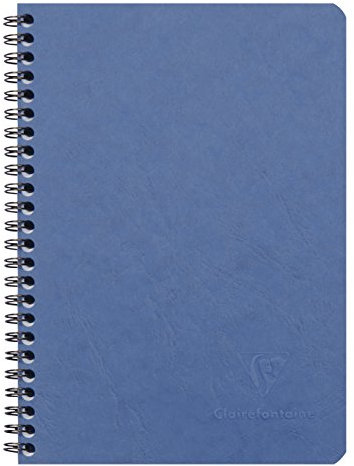 Clairefontaine 785364C Spiralbuch (DIN A5, 14,8 x 21 cm, Age Bag liniert mit Rand, 50 Blatt) 1 Stück blau
