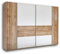 SAN MARINO Eleganter Kleiderschrank mit viel Stauraum - Vielseitiger Schwebetürenschrank in Wildeiche Optik, Weiß - 270 x 226 x 60 cm (B/H/T)