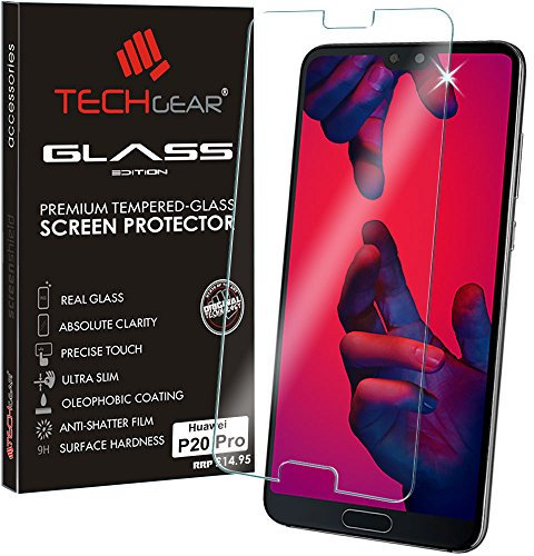 TECHGEAR Schutzfolie kompatibel mit P20 Pro - Glas Schutzfolie Anti-Kratzer Schutzabdeckung