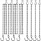 Teenitor 8 Pcs Black Metal Hanging Basket Chains, 4 Pcs 35 Inch & 4 Pcs 13 Inch Replacement Extender Metal Chains Set with Clips & Hooks for Chicken Feeder Bird Cage Planters Lanterns Ornaments