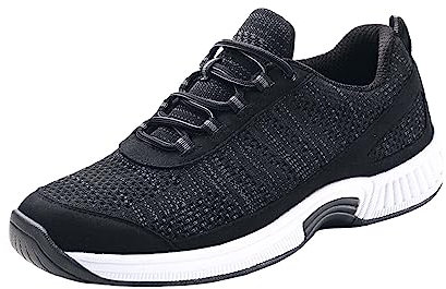 Orthofeet Orthopädischer Herren Sneaker Lava Schwarz, Größe 43.5