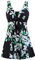 Wantdo Femme Maillot 1 Pièce Maillot de Bain Jupette Amincissante Slim Cache Ventre Maillot avec Jupe Elégant Plage Tankini Floral Push Up Grande Taille Fleur de Poire 56