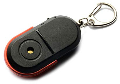 Ocobudbxw Porte-clés sans Fil Anti-Perte d'alarme clé localisateur sifflet Son lumière LED