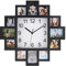 Tyenaza Multi-Foto-Display Modernes Design Uhr Bild Collage Display Wanduhr Photowall Zuhause Langlebig Leicht