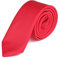 DWOY Herren Krawatte Solid Color Satin Schmale Herren Krawatte 6 cm (Rot)
