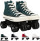 JianJud Rollschuhe Erwachsene Herren Und Damen Vierrad Rollschuhe, Canvas Zweireihige Rollschuhe Räder, Indoor Und Outdoor Zweireihige Skates Für Jugendliche C,43