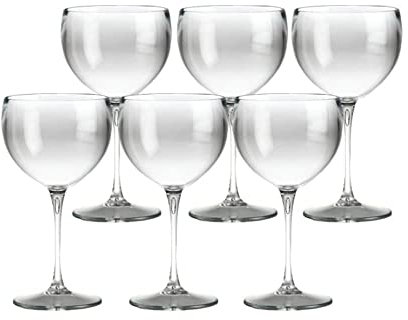 SPARKLERS CLUB Lot de 6 Verres à Piscine couleur 40cl - Verre Incassable en SAN, MADE IN FRANCE, Prise en Main facile, Verre Ballon Piscine pour soirée et évènements - LIVRAISON 24/48H (Transparent)