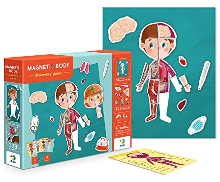 Dodo Magnetisches Entdeckungsspiel für Kinder ab 5 Jahren, Magnettafel mit 124 Magnetelementen, tolles pädagogisches detailliertes Geschenk für Kinder