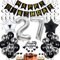27. Geburtstag Dekoration,Schwarz Tortendeko Geburtstag 27 Jahre Männer,Black and White Party Deko,27 Geburtstag Frauen Männer,Tortendeko 27. Geburtstag Männer Frauen,Geburtstagsdeko 27 Jahre Frauen