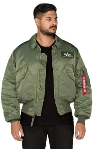 Alpha Industries Men's CWU 45 Bomber Jacket, Sage-Green, XL