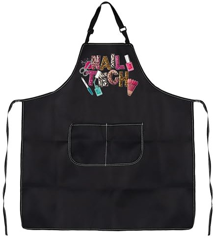 PXTIDY Nail Tech Apron With Pockets Nail Tech Gift Nail Salon Gift Nail Tech Supplies Waterproof Apron Adjustable, Nail Tech Apron, Normal