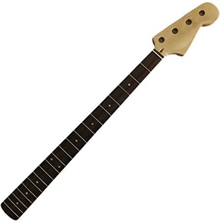CAZARU Érable Brillant 20 frettes Manche de Guitare Basse 4 Cordes Touche en Palissandre Manche de Basse Remplacer