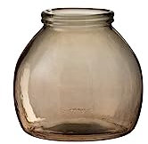 VASE Kugel Glas HELL BRAUN