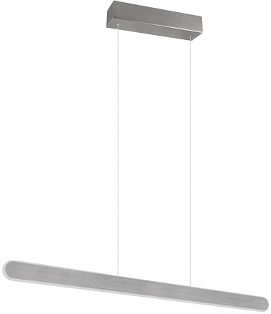 Trio Leuchten Pendelleuchte Helios 343310105, Aluminium gebürstet, inkl. 28 Watt LED, Touch Dimmer, Lichtfarbe einstellbar
