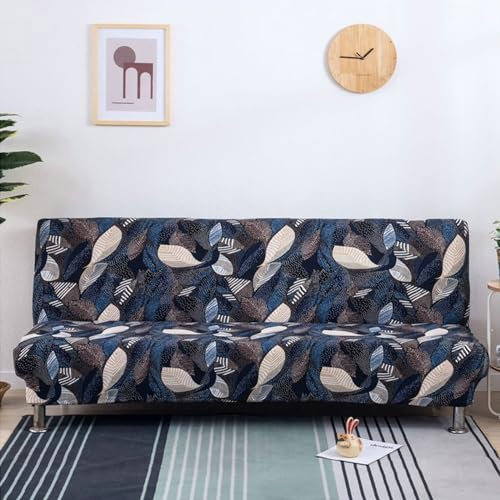 Bishilin Sofabezug Ecksofa 3 Sitzer, Couchbezug Stretch ohne Armlehne Landhausstil mit Federn Muster Couch Überwurf Sofaüberwurf Multicolor 190-225CM