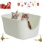 Suhaco Bandeja de arena para gatos jumbo de cara alta, antisalpicaduras, con parte superior abierta, 61 x 48 x 31 cm, bandejas de arena extra grandes para gatos múltiples, inodoro de entrada baja