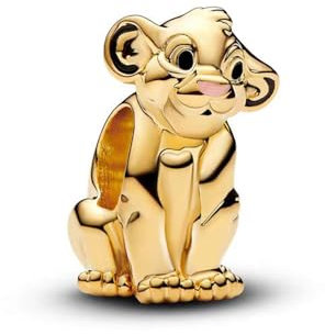 PHCLASY Gold Tier Löwe Charms Anhänger Nettes Tier Kompatibilität für Armband Herz Geburtstagsgeschenk für Frauen