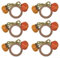 6 Stück Herbst-Kürbis-Serviette für Ringe, Halloween-Strickserviette für Ring, Herbst-Kürbis-Serviettenhalter, Kürbis-Serviette für Ringe für Halloween-Esstisch