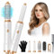 DE HAIR 002Airstyler 5 in 1, Pro Ionen Hairstyler Föhnbürste Set mit Auto Lockenstäbe | 1000W Haartrockner Air brush für Alle Haartypen, Haarstyler für Volumen, Trocknen, Glätten & Locken