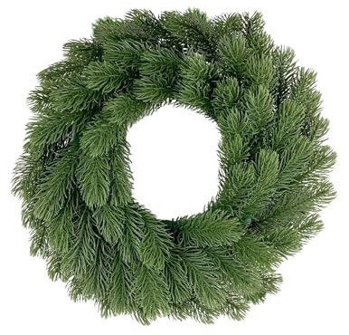 GERDAS WARENWELT Deutschland Tannenkranz künstlich, realistischer Türkranz Weihnachtskranz, Adventskranz Wie Echt, Deko-Kranz DIY Rohling Tanne