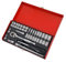 24 PIECE 1/4 DRIVE STANDARD AND DEEP SOCKET SET IN METAL CASE