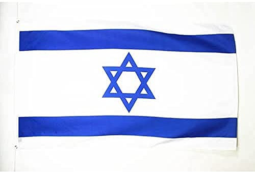 AZ FLAG Bandera de Israel 250x150cm - Gran Bandera ISRAELÍ 150 x 250 cm poliéster Ligero