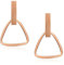 NOBEL SCHMUCK Rosegold-Ohrringe Dreieck 925 Sterling Silver Geometrisch