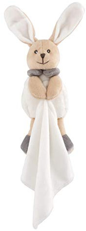 Chicco Häschchen Dou Dou Spielzeug, Schnuffeltuch Hase, weiches Velours Kaninchen geformt Puppet, Schmusetuch zum kuscheln, Babyspielzeug empfohlen ab Geburt, neutrale Farbe, 0 Monate plus