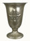 Pokal Amphore Dekovase Vase Blumenvase Antik Metall Vintage Deko Retro Design (LN2-1 33 cm Hoch Silber)