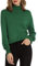Woolen Bloom Women's Turtle Neck Jumpers Polo Jumper High Top Pullover Knitwear Sweater, Army Green, XL